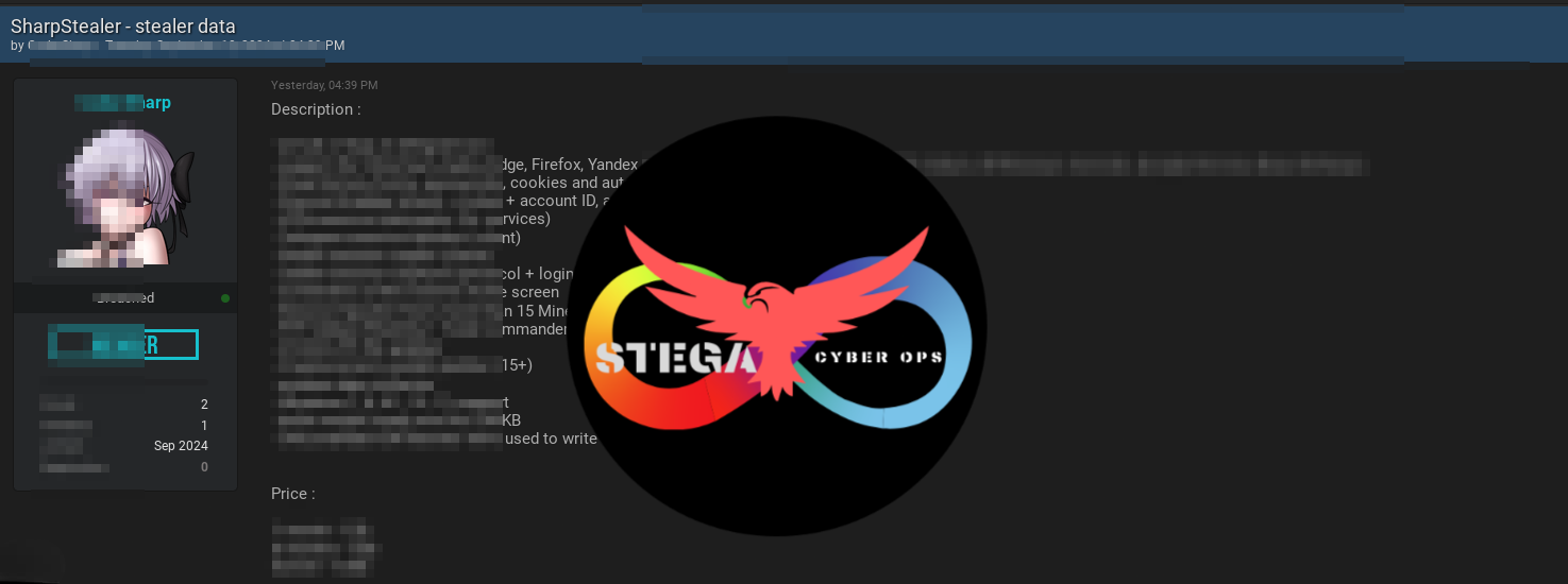Sharp Stealer Announced [Stealer data]